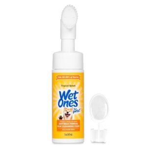 Wet Ones for Pets Antibacterial Dog Paw Cleaner with Built-in Scrubber Brush