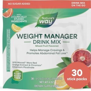 Nature's Way Weight Manager Drink Mix, Helps Manage Cravings & Promotes Abdominal Fat Loss